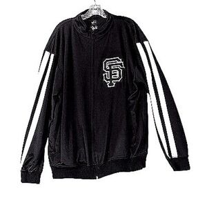 San Francisco Giants XL Tall Black Full Zip Sweatshirt Warm-Up Style Two Pockets